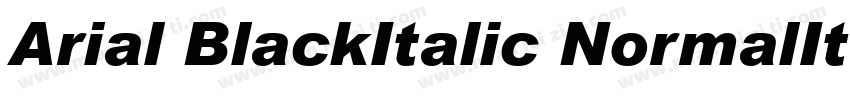 Arial BlackItalic NormalItalic字体转换